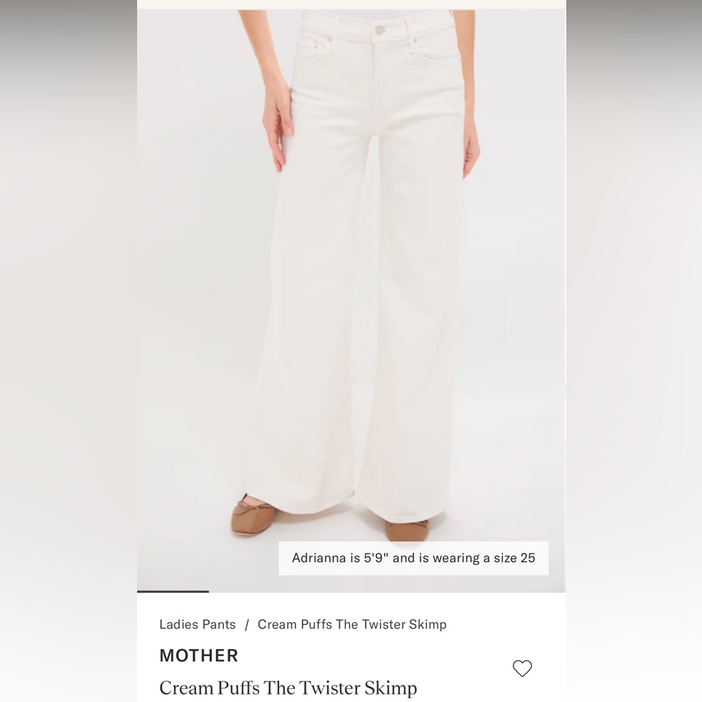 Mother Cream Flare Jeans